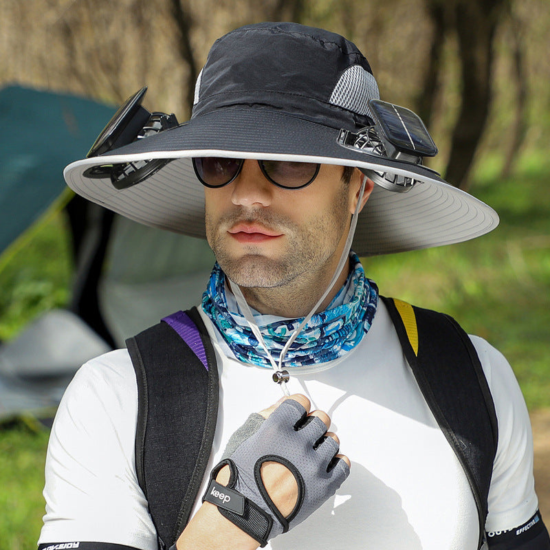 Outdoor Solar Fan Hat