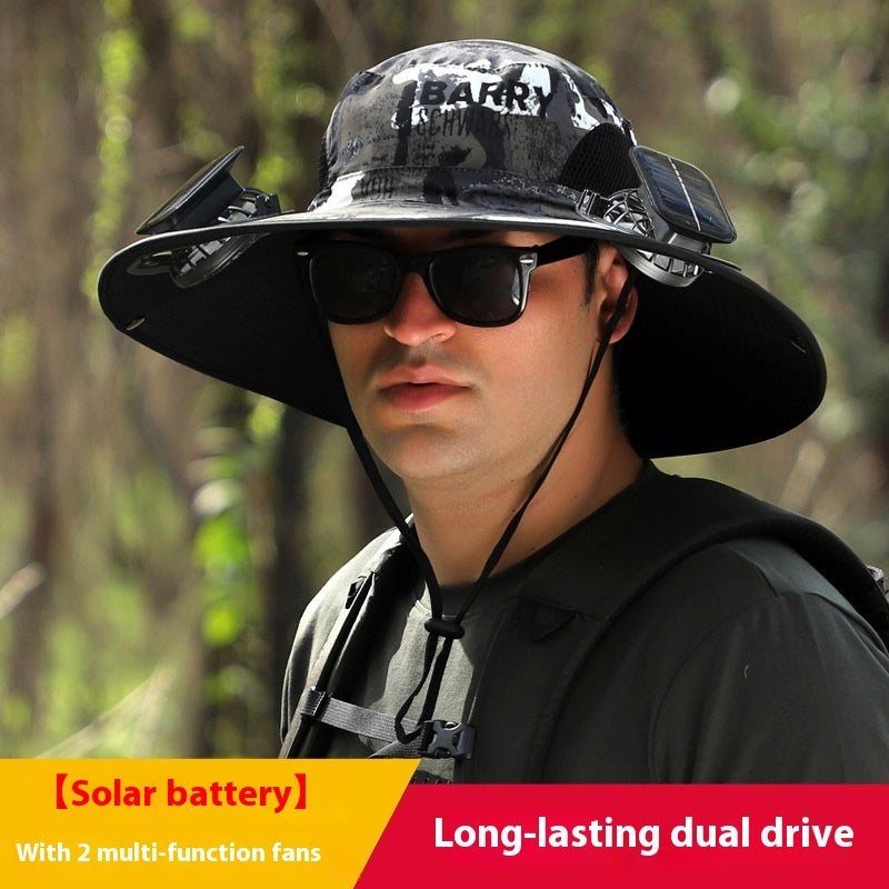 Outdoor Solar Fan Hat
