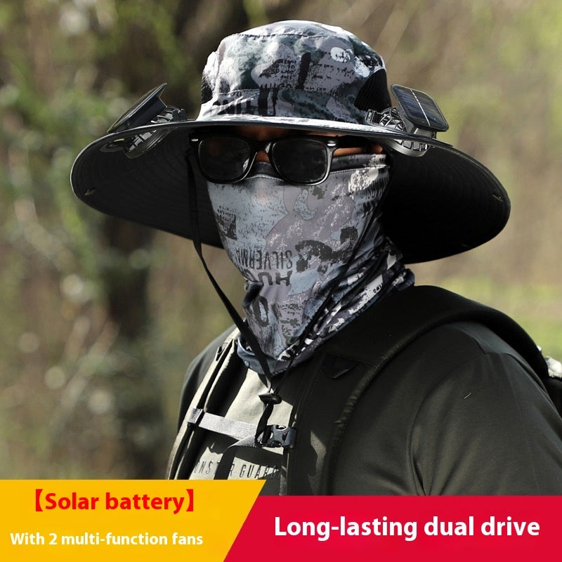 Outdoor Solar Fan Hat