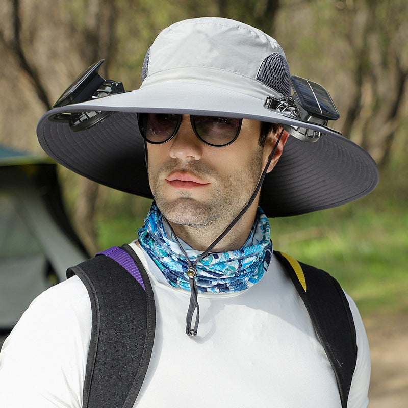Outdoor Solar Fan Hat