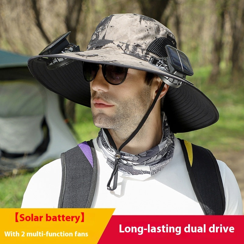 Outdoor Solar Fan Hat