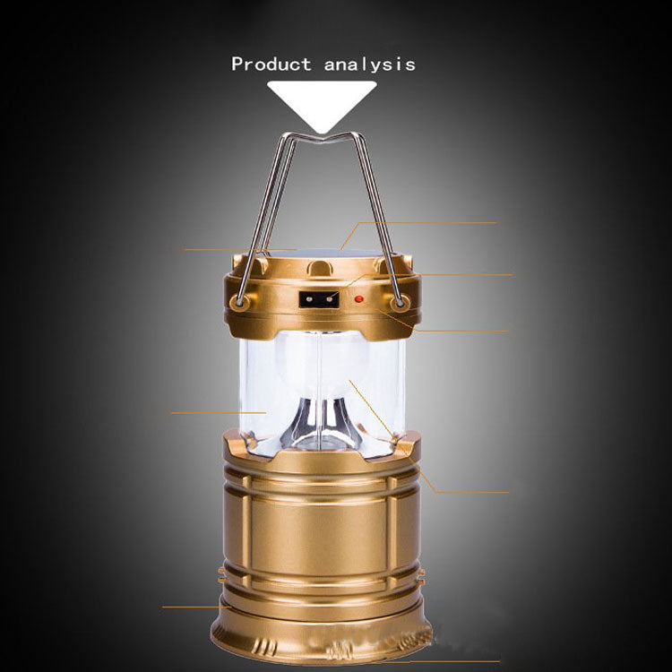 Solar Charging Multifunctional Telescopic Camping Lantern