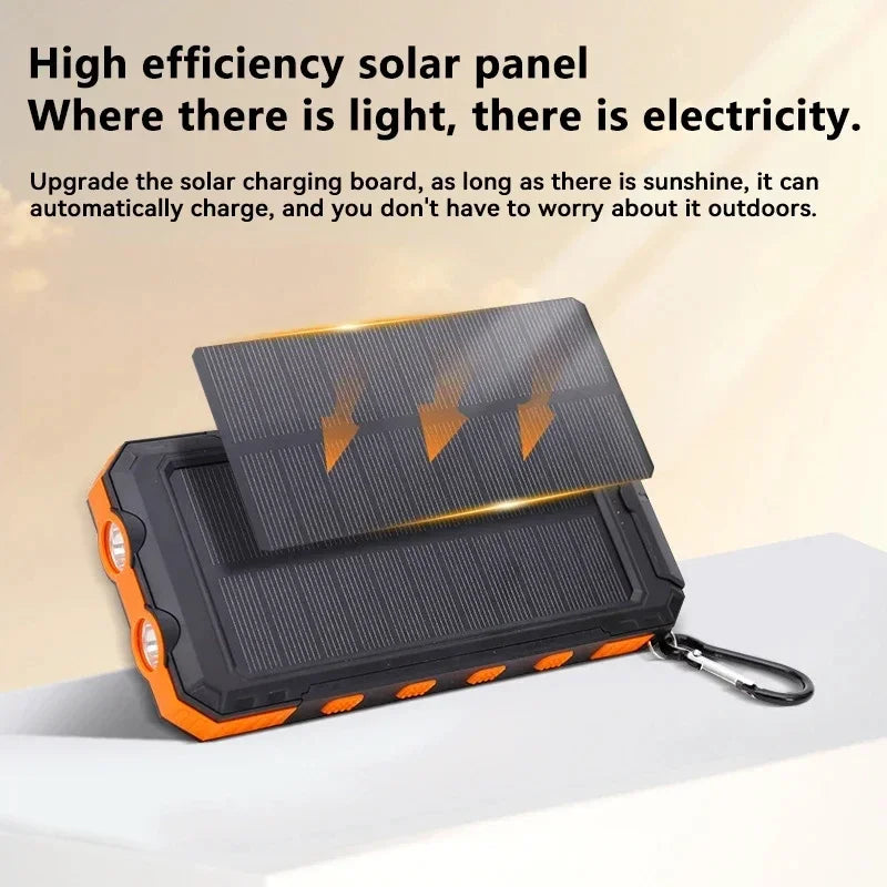 High-Capacity Portable Power Bank with LED Flashlight