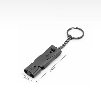 150DB High-Frequency Double Tube Steel Survival Whistle