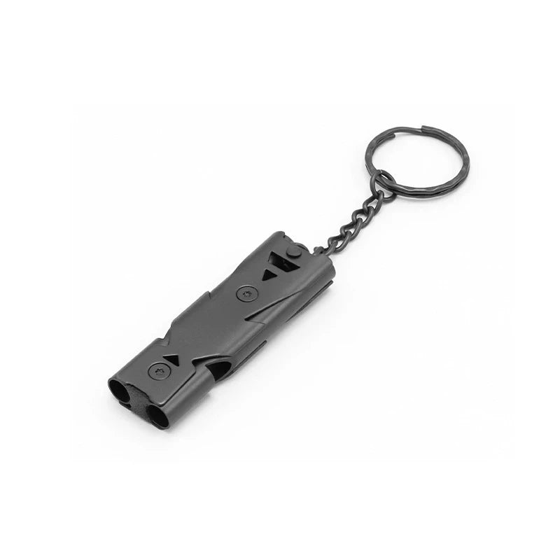 150DB High-Frequency Double Tube Steel Survival Whistle