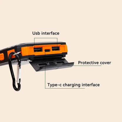 High-Capacity Portable Power Bank with LED Flashlight
