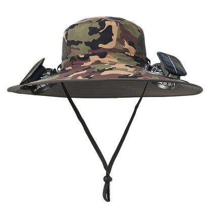 Outdoor Solar Fan Hat