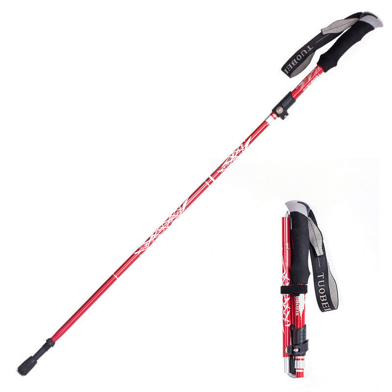 Ultralight Aluminum Alloy 5-Section Adjustable Trekking Poles